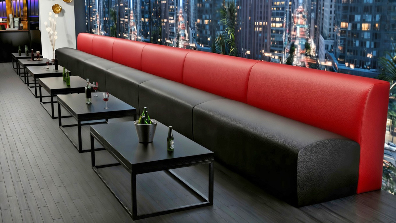 Overstock - Palms - Premium Extra Comfort - 22" Deep Seat - Lounge Booth Package with Lounge Tables