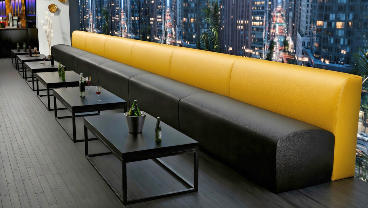 Overstock - Palms - Premium Extra Comfort - 22" Deep Seat - Lounge Booth Package with Lounge Tables