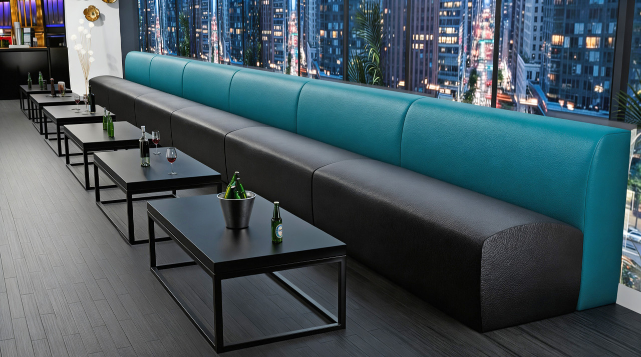 Overstock - Palms - Premium Extra Comfort - 22" Deep Seat - Lounge Booth Package with Lounge Tables