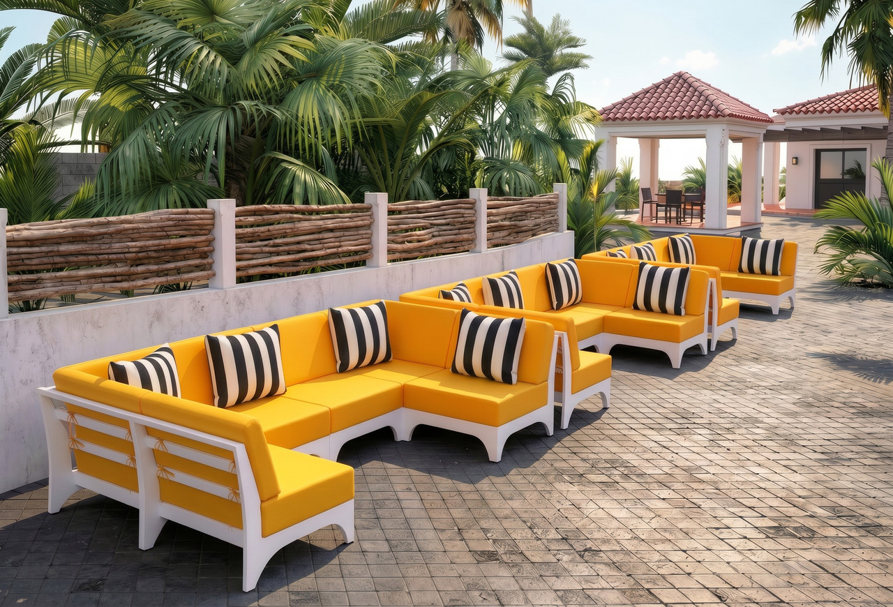 Carina Outdoor Seating - Set of 3 Modular U-Shapes Seating - Premium  Marine Grade Quality (SEATS 12)