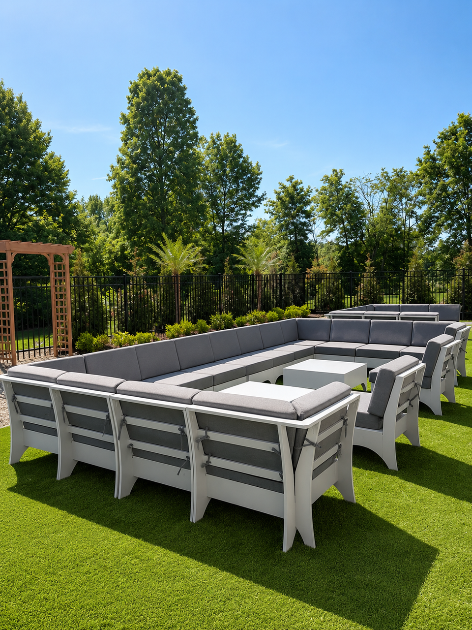 Carina Outdoor Seating - Set of 3 Modular U-Shapes Seating - Premium  Marine Grade Quality (SEATS 12)