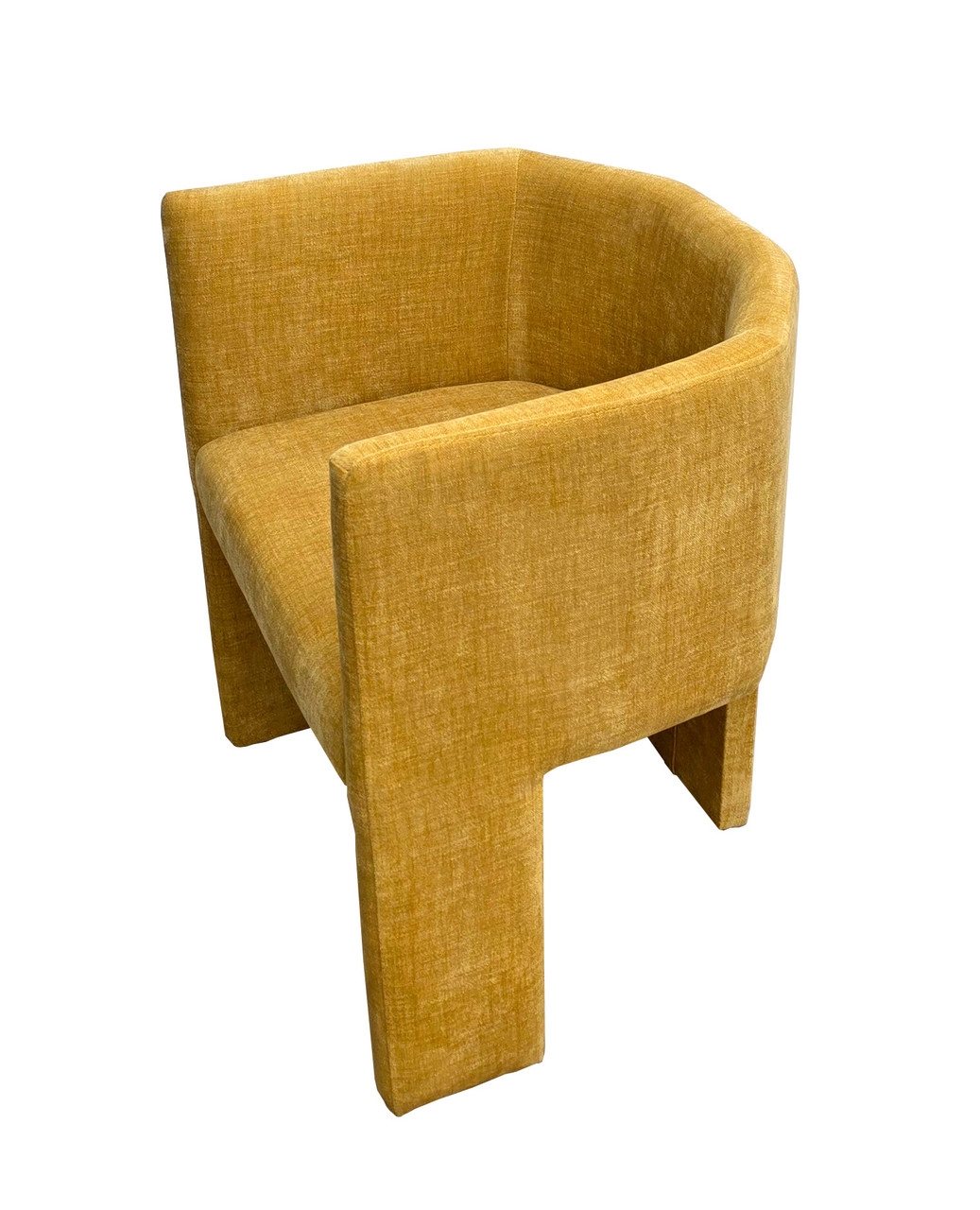 Sculptural Design - Fully Upholstered Modern Barrel Lounge Chair 