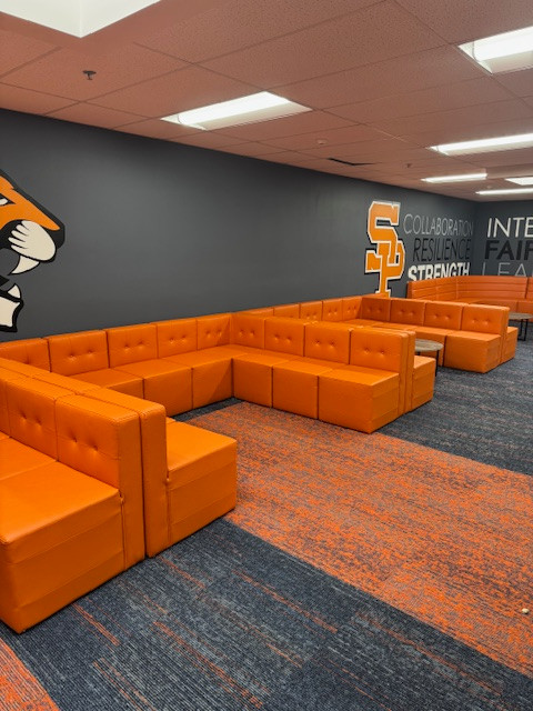 Football Event Ready - Soccer Theme - Seating Package  - 9049 Large Modular U Shape with Soccer Lounge Table (Seats 9)