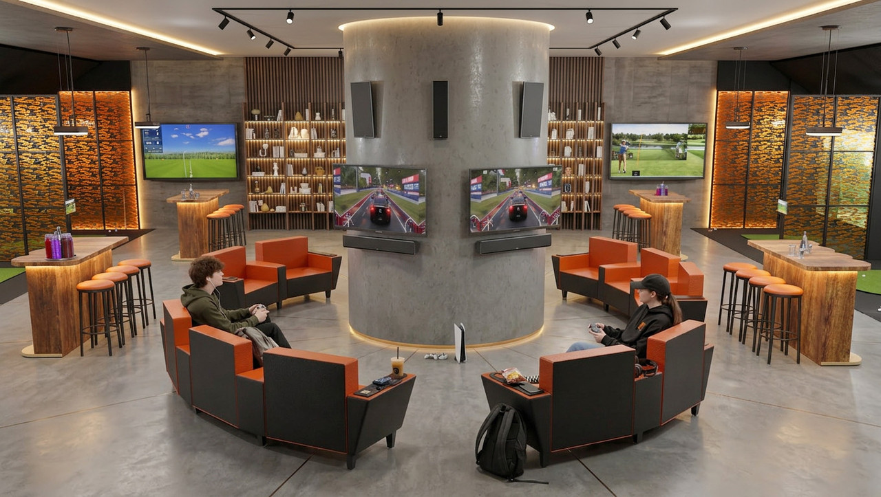 Entertainment Furniture Package - Golf / Public Space Ready - Glasgow Chairs, Bar Tables & Bar Stools (Seats 26)