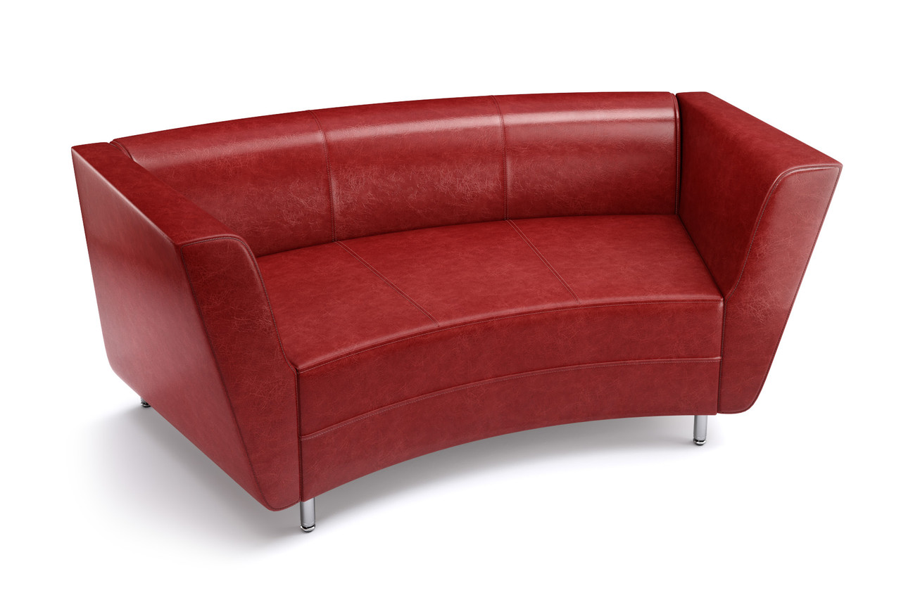 8005 Long Curved Modern Loveseat