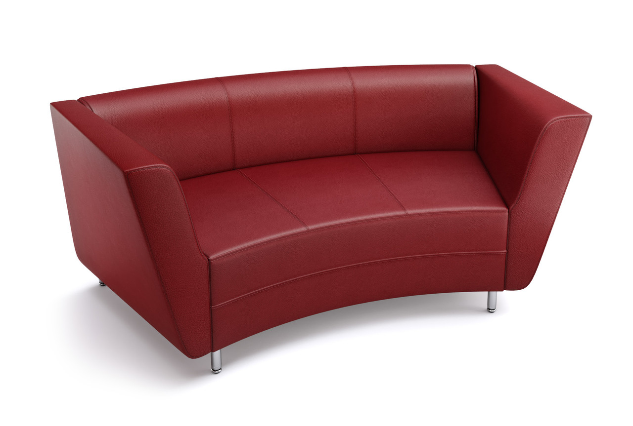 8005 Long Curved Modern Loveseat
