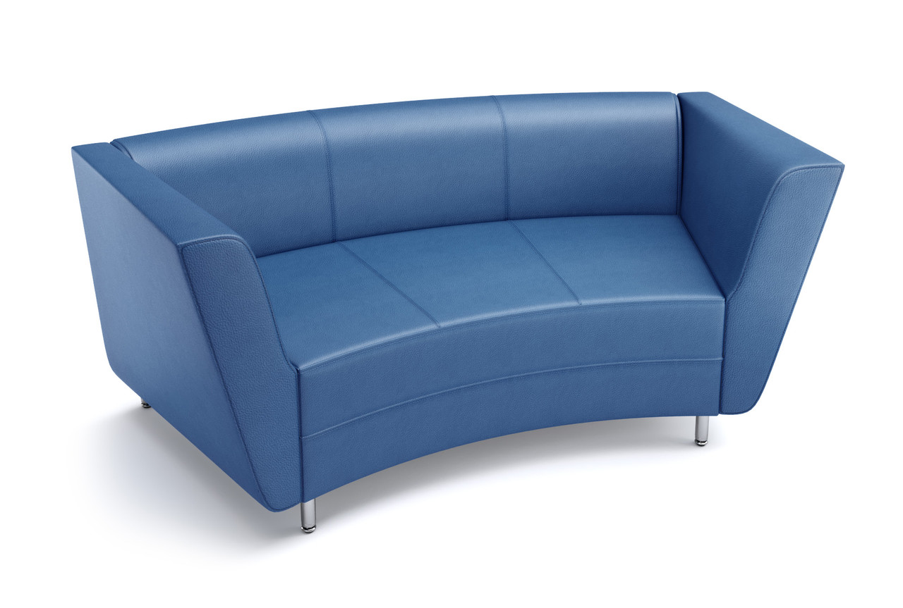 8005 Long Curved Modern Loveseat