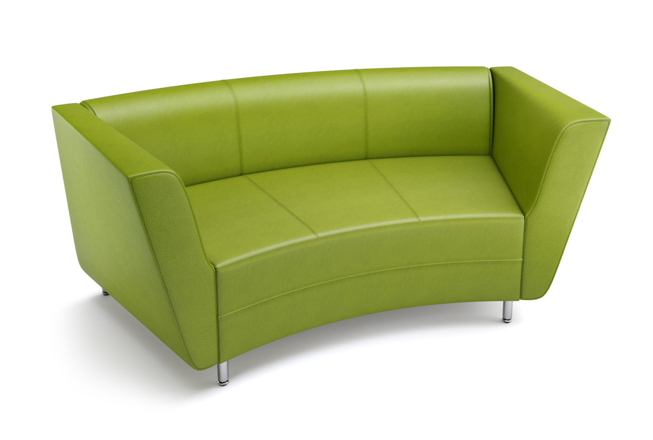 8005 Long Curved Modern Loveseat