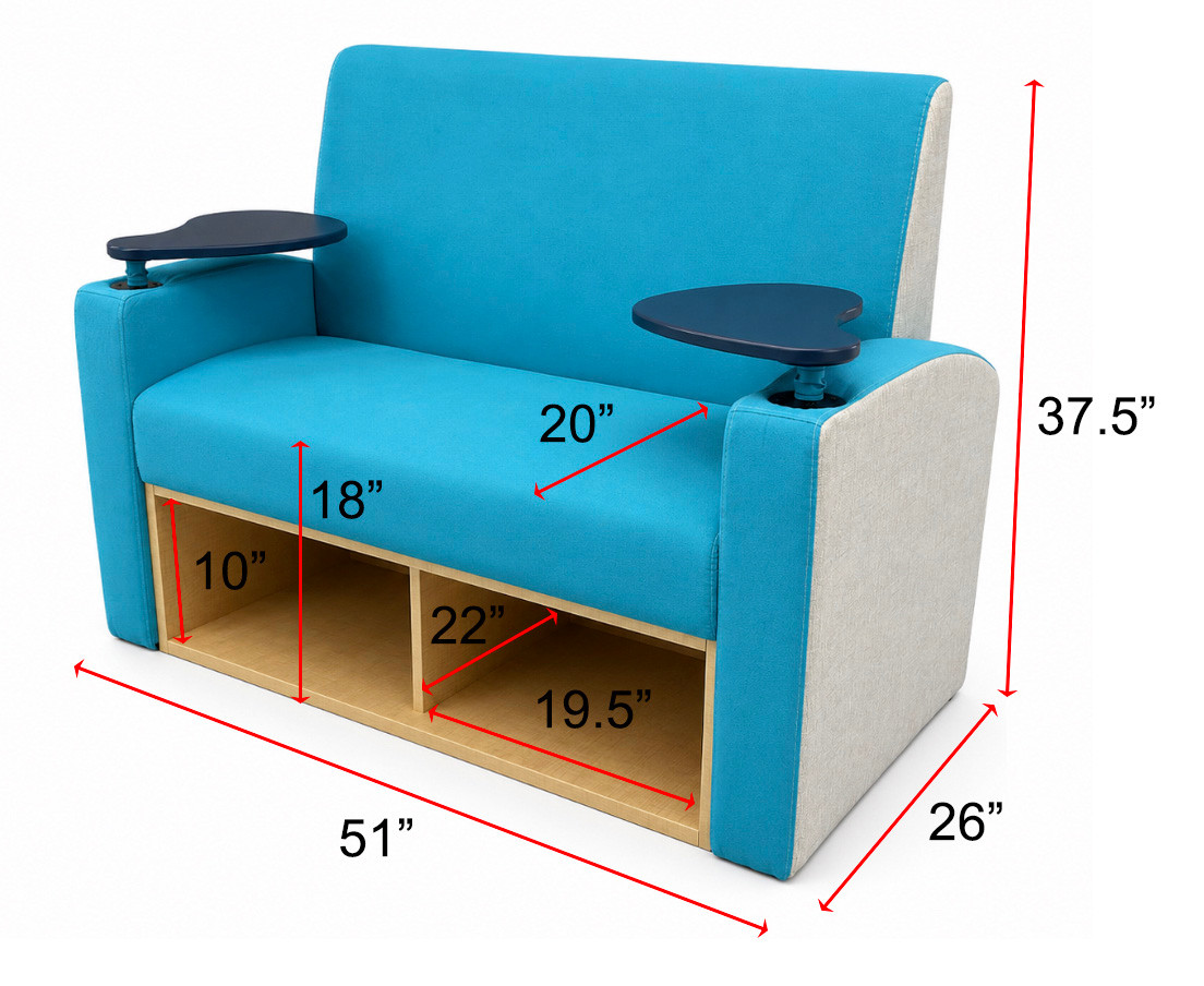 Lotus Collaborative Lounge with Integrated Storage & Swivel Tablet Arms