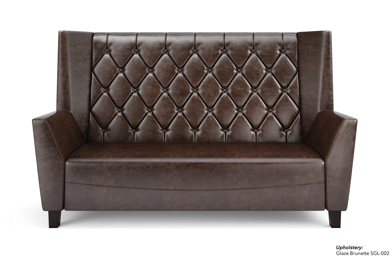 Set of Monaco Luxury Lounge Button-Tufted Sofa, Two Chairs and Lucas Lounge Table