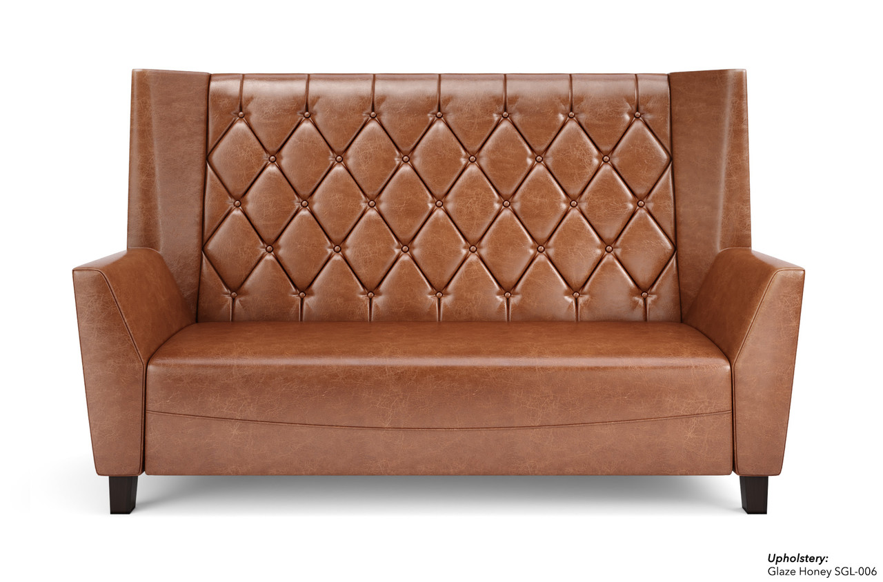 Set of Monaco Luxury Lounge Button-Tufted Sofa, Two Chairs and Lucas Lounge Table