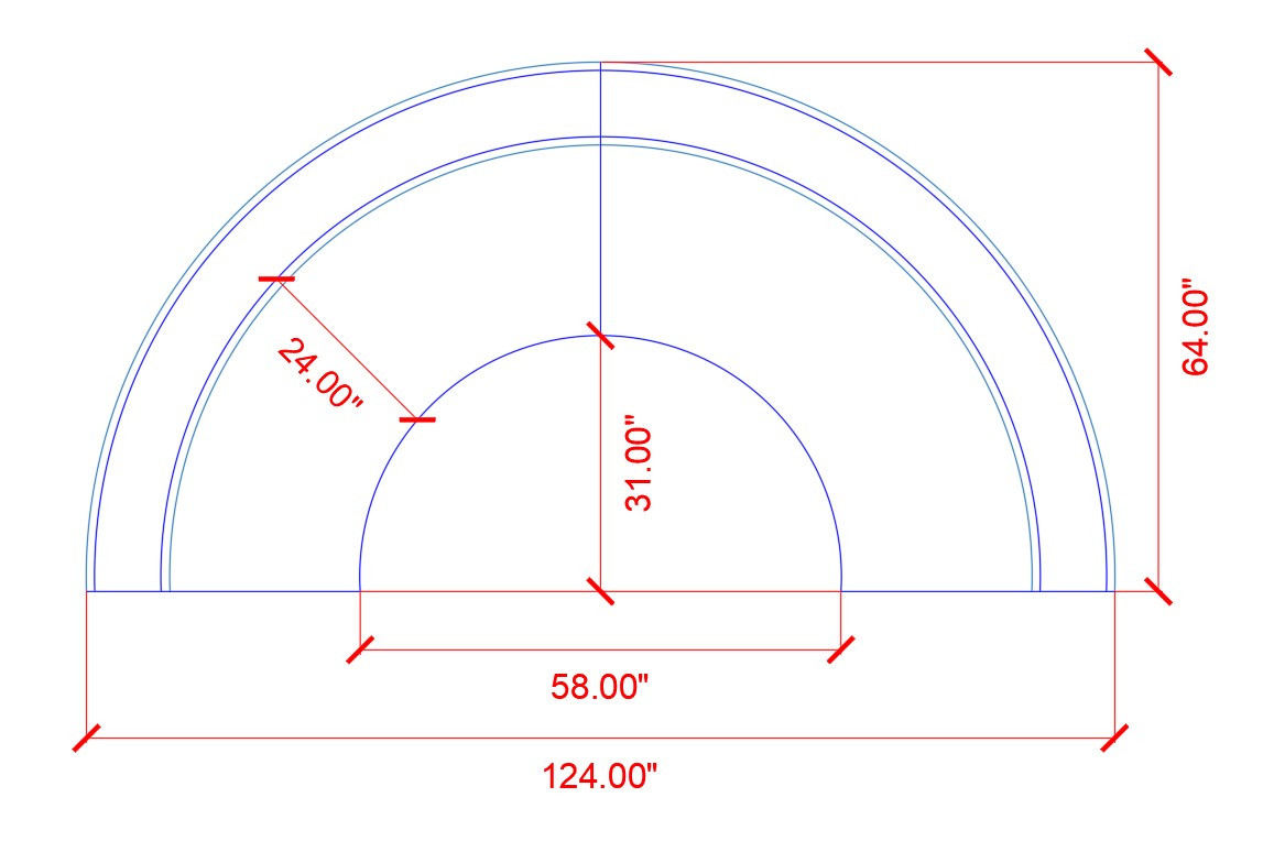 Lounge Set of Two  POSH - 10' Double Half-Circle Seating - High Quality Materials - Extra Wide Back  - Lucas Lounge Tables