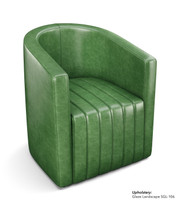 Channeled Seat - Commercial-Grade Club Chair - Handcrafted in USA - Optional Casters and 360° Swivel Base