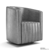 Channeled Seat - Commercial-Grade Club Chair - Handcrafted in USA - Optional Casters and 360° Swivel Base