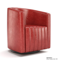 Channeled Seat - Commercial-Grade Club Chair - Handcrafted in USA - Optional Casters and 360° Swivel Base