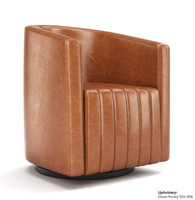 Channeled Seat - Commercial-Grade Club Chair - Handcrafted in USA - Optional Casters and 360° Swivel Base