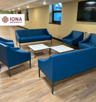 Leon Sofa - Fully Welded Gunmetal Steel Frame - Made in USA Leon Sofa - Fully Welded Gunmetal Steel Frame - Made in USA