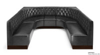 U-Shape Modular Booth Restaurant Seating - Contract Grade - Premium Diamond Button Tufted Performance Upholstery - 100% Handcrafted In USA U-Shape Modular Booth Restaurant Seating - Contract Grade - Premium Diamond Button Tufted Performance Upholstery - 100% Handcrafted In USA
