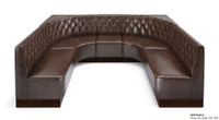 U-Shape Modular Booth Restaurant Seating - Contract Grade - Premium Diamond Button Tufted Performance Upholstery - 100% Handcrafted In USA U-Shape Modular Booth Restaurant Seating - Contract Grade - Premium Diamond Button Tufted Performance Upholstery - 100% Handcrafted In USA