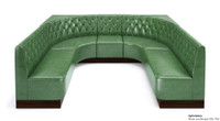 U-Shape Modular Booth Restaurant Seating - Contract Grade - Premium Diamond Button Tufted Performance Upholstery - 100% Handcrafted In USA U-Shape Modular Booth Restaurant Seating - Contract Grade - Premium Diamond Button Tufted Performance Upholstery - 100% Handcrafted In USA