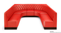 U-Shape Modular Booth Restaurant Seating - Contract Grade - Premium Diamond Button Tufted Performance Upholstery - 100% Handcrafted In USA U-Shape Modular Booth Restaurant Seating - Contract Grade - Premium Diamond Button Tufted Performance Upholstery - 100% Handcrafted In USA