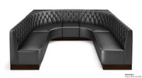 U-Shape Modular Booth Restaurant Seating - Contract Grade - Premium Diamond Button Tufted Performance Upholstery - 100% Handcrafted In USA U-Shape Modular Booth Restaurant Seating - Contract Grade - Premium Diamond Button Tufted Performance Upholstery - 100% Handcrafted In USA