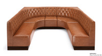 U-Shape Modular Booth Restaurant Seating - Contract Grade - Premium Diamond Button Tufted Performance Upholstery - 100% Handcrafted In USA U-Shape Modular Booth Restaurant Seating - Contract Grade - Premium Diamond Button Tufted Performance Upholstery - 100% Handcrafted In USA