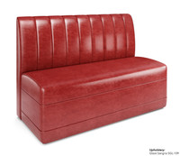 Traditional Restaurant Booth with Vertical Channel Back Style - Fully Customizable - 100% Handcrafted In USA