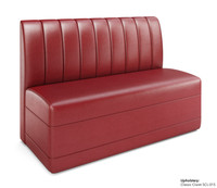 Traditional Restaurant Booth with Vertical Channel Back Style - Fully Customizable - 100% Handcrafted In USA