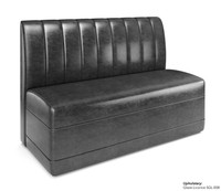 Traditional Restaurant Booth with Vertical Channel Back Style - Fully Customizable - 100% Handcrafted In USA