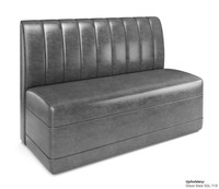 Traditional Restaurant Booth with Vertical Channel Back Style - Fully Customizable - 100% Handcrafted In USA