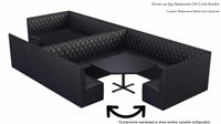 Restaurant 3/4 Circle Booth Seating  - Contract Grade - Premium Performance Upholstery - 100% Handcrafted In USA
