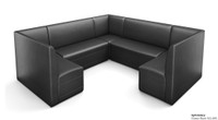 Restaurant 3/4 Circle Booth Seating  - Contract Grade - Premium Performance Upholstery - 100% Handcrafted In USA Restaurant 3/4 Circle Booth Seating  - Contract Grade - Premium Performance Upholstery - 100% Handcrafted In USA