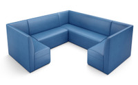 Restaurant 3/4 Circle Booth Seating  - Contract Grade - Premium Performance Upholstery - 100% Handcrafted In USA
