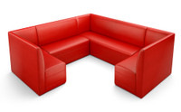 Restaurant 3/4 Circle Booth Seating  - Contract Grade - Premium Performance Upholstery - 100% Handcrafted In USA