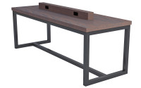 USB/110v Charging Bar Table - Gunmetal Steel Frame - Made in USA (42" Height) USB/110v Charging Bar Table - Gunmetal Steel Frame - Made in USA (42" Height)