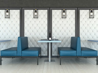Custom Banquette Double Booths,  Tables, Wall Panels and Lighting (Made in USA) - Restaurant Complete Interior Solution - 16 Custom Banquette Double Booths,  Tables, Wall Panels and Lighting (Made in USA) - Restaurant Complete Interior Solution - 16