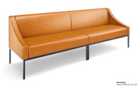 Long Leon Sofa - Fully Welded Gunmetal Steel Frame - Optional Center Table - Made in USA Long Leon Sofa - Fully Welded Gunmetal Steel Frame - Optional Center Table - Made in USA