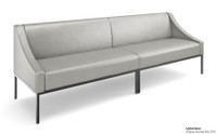 Long Leon Sofa - Fully Welded Gunmetal Steel Frame - Optional Center Table - Made in USA Long Leon Sofa - Fully Welded Gunmetal Steel Frame - Optional Center Table - Made in USA