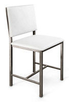 690 Fully Padded Gunmetal Heavy-Duty Restaurant Chair with Commercial-Grade Vinyl Seat