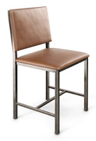 690 Fully Padded Gunmetal Heavy-Duty Restaurant Chair with Commercial-Grade Vinyl Seat