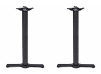 Dining / Bar Height - Straight Leg - Black Iron Cast Base or Outdoor-Ready Zinc Undercoat Black - Set of Two
