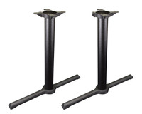 Dining / Bar Height - Straight Leg - Black Iron Cast Base or Outdoor-Ready Zinc Undercoat Black - Set of Two