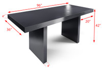 Open Communal Bar Table - 8 Feet Long - Handcrafted - Available in Many Finishes (42" Height) Open Communal Bar Table - 8 Feet Long - Handcrafted - Available in Many Finishes (42" Height)