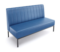 Luxury Vertical Channel-Back Booth - Gunmetal Frame