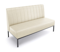 Luxury Vertical Channel-Back Booth - Gunmetal Frame