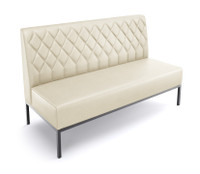 Luxury Diamond Tufted Booth - Gunmetal Frame