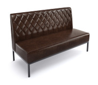 Luxury Diamond Tufted Booth - Gunmetal Frame