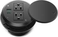 Power USB/110v Charging Table - Gunmetal Steel Frame  (42" Height) Power USB/110v Charging Table - Gunmetal Steel Frame  (42" Height)