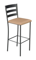 Modern Back Design Gunmetal Bar Stool with Commercial-Grade Vinyl Seat Modern Back Design Gunmetal Bar Stool with Commercial-Grade Vinyl Seat